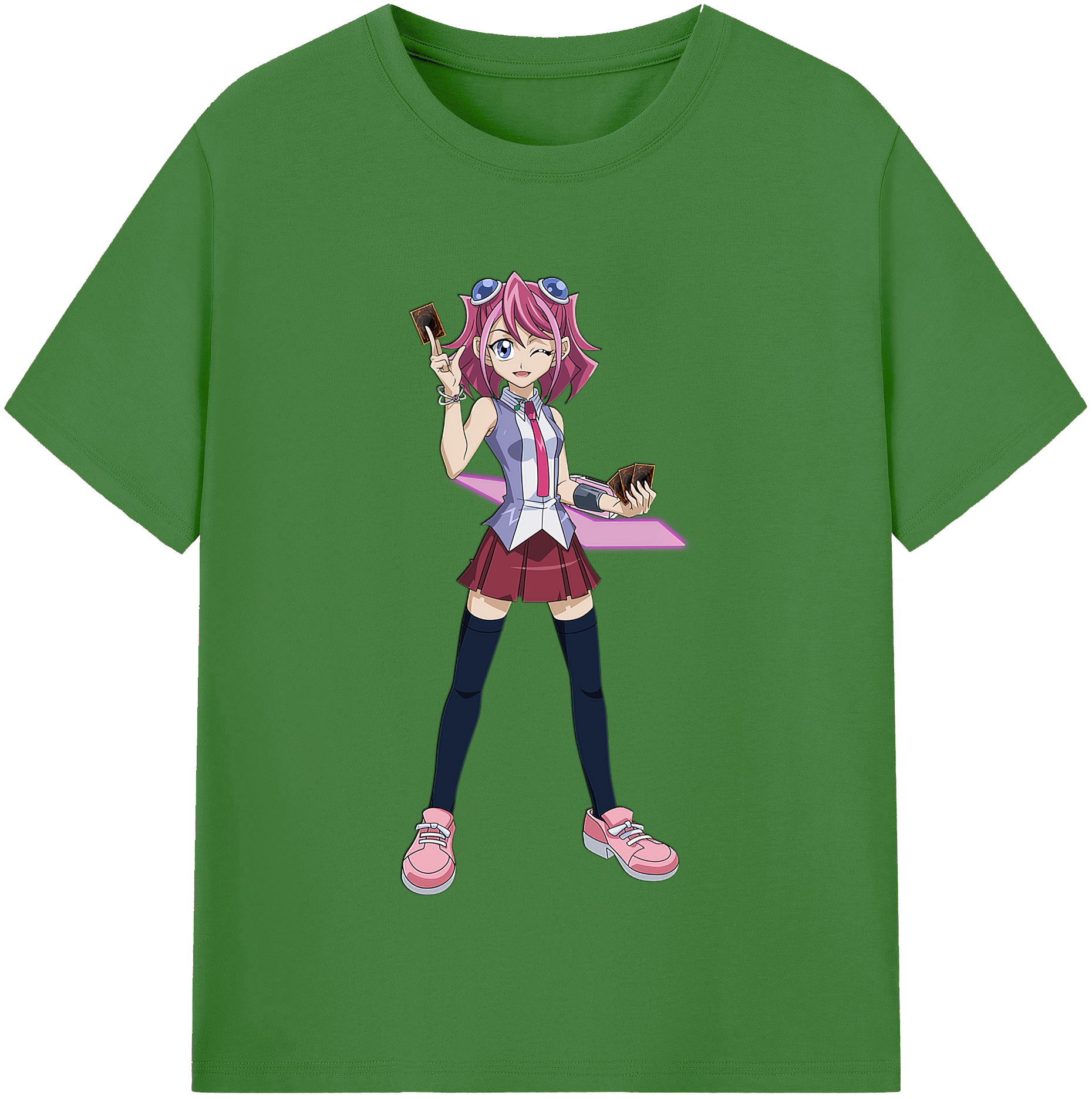 （画像用） 遊☆戯☆王 Yu-Gi-Oh! レディースカジュアルプリントTシャツ（綿100％）